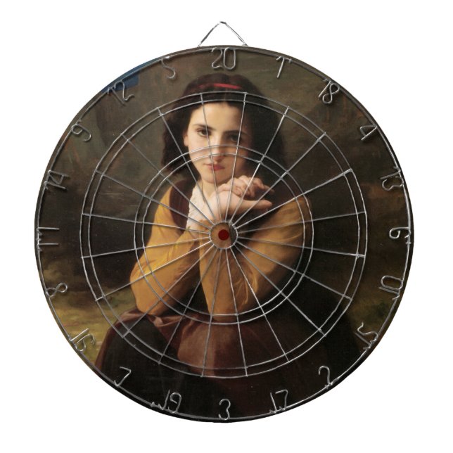 Mignon (Söt ung fransk flicka) (av Bouguereau) Darttavla (Framsidan)