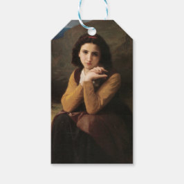 Mignon (Söt ung fransk flicka) (av Bouguereau) Presentetikett