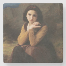 Mignon (Söt ung fransk flicka) (av Bouguereau) Stenunderlägg