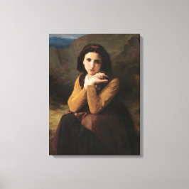 Mignon (Sweet Young Fransk Girl) (av Bouguereau) Canvastryck