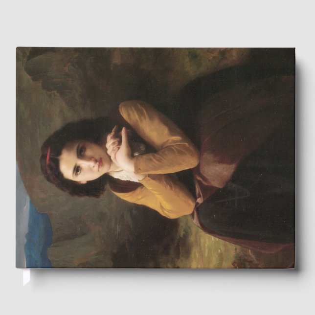 Mignon (Sweet Young Fransk Girl) (av Bouguereau) Gästböcker (Framsida)