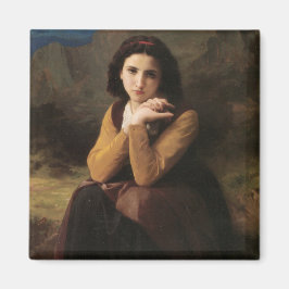 Mignon (Sweet Young Fransk Girl) (av Bouguereau) Magnet