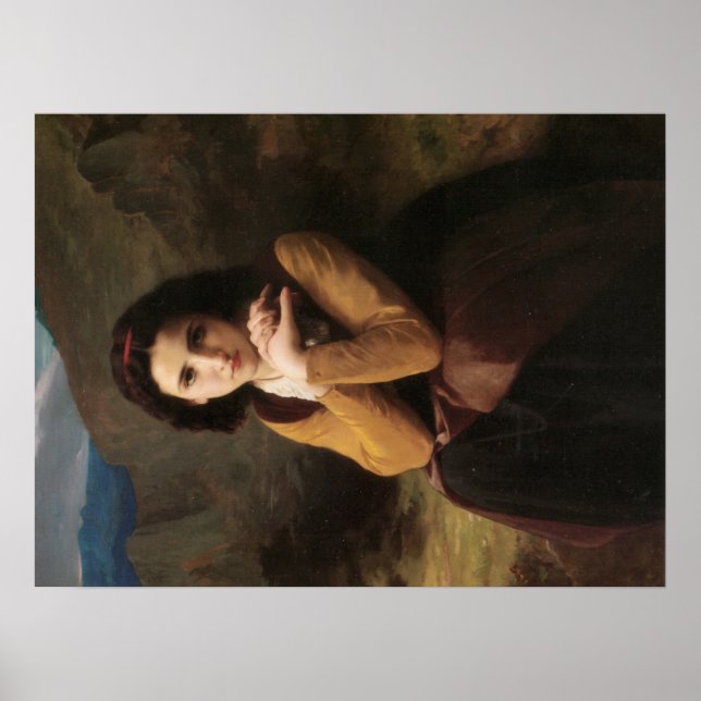 Mignon (Sweet Young Fransk Girl) (av Bouguereau) Poster (Framsidan)