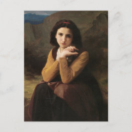 Mignon (Sweet Young Fransk Girl) (av Bouguereau) Vykort
