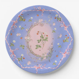 Mignonette Strawbär Fransk Blue Large Plate