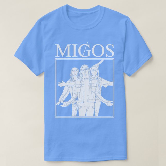 Migos Hip hop White T Shirt (Design framsida)