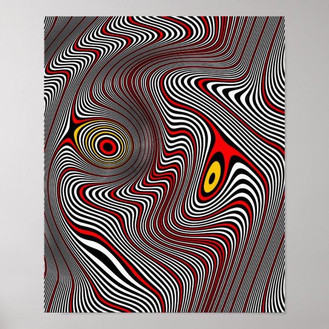Migraine Aura Op Art Poster (Framsidan)