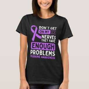 Migraine Awareness Nerves Lila Ribbon T Shirt