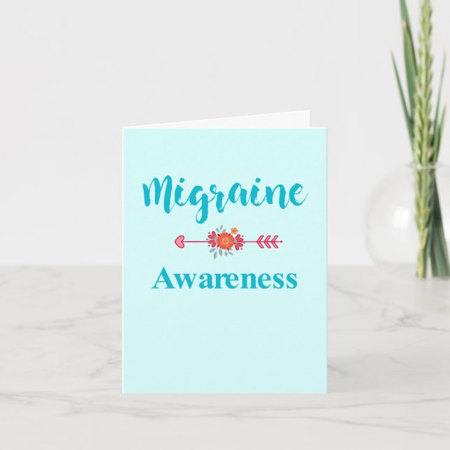 Migraine Headache Pain Awareness Kort (Framsida)