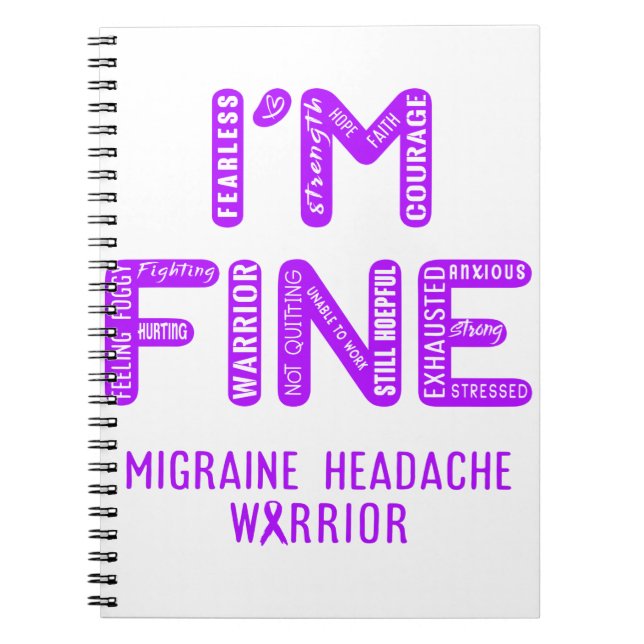 Migraine Headache Warrior - jag är BRA Anteckningsbok (Framsidan)