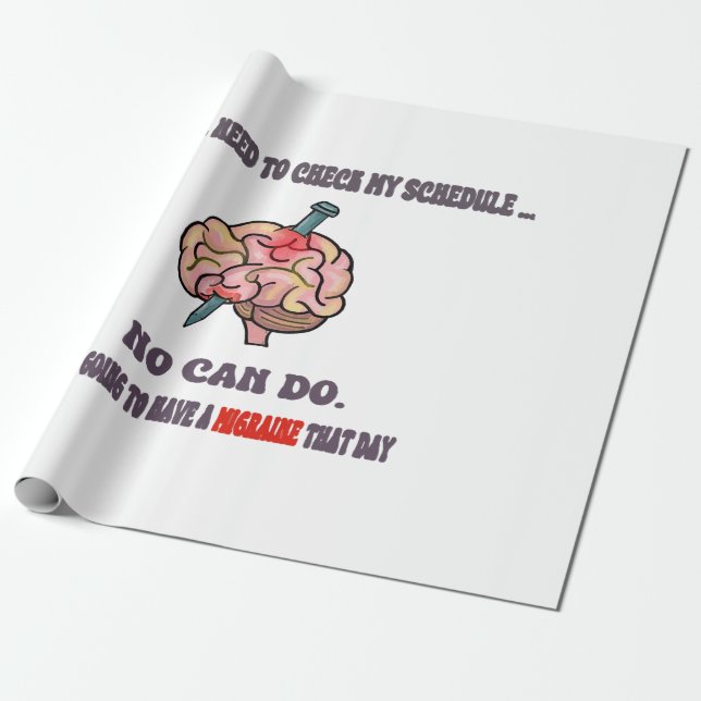 Migraine-ursäkten! Undvika social interaktion! Presentpapper (Utrullad)