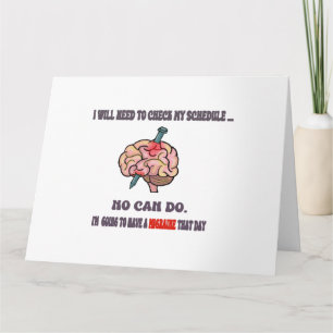 Migränens ursäkt! Undviker social interaktion! Kort