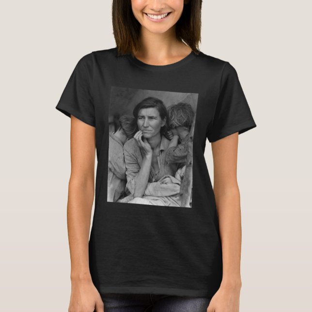 Migrant Mor Nipomo California av Dorothea Lange T Shirt (Framsida)