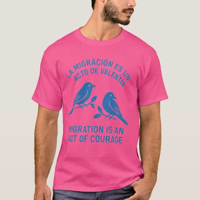 Migration är en modig handling, ingen är olaglig t shirt (Framsida)