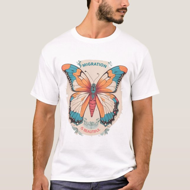 Migration är en vacker monarch t shirt (Framsida)