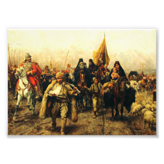 Migration of the Serbs by Paja Jovanovic Fine Art Fototryck