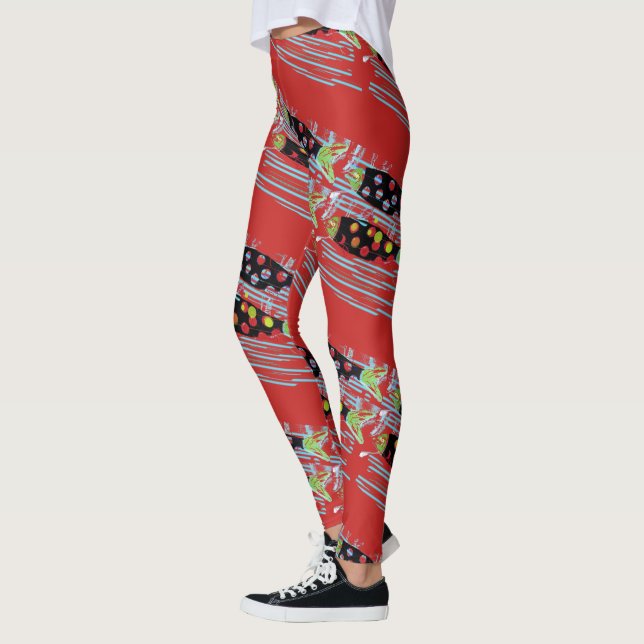 migrerande fisk Thunder_Cove red Leggings (Vänster)