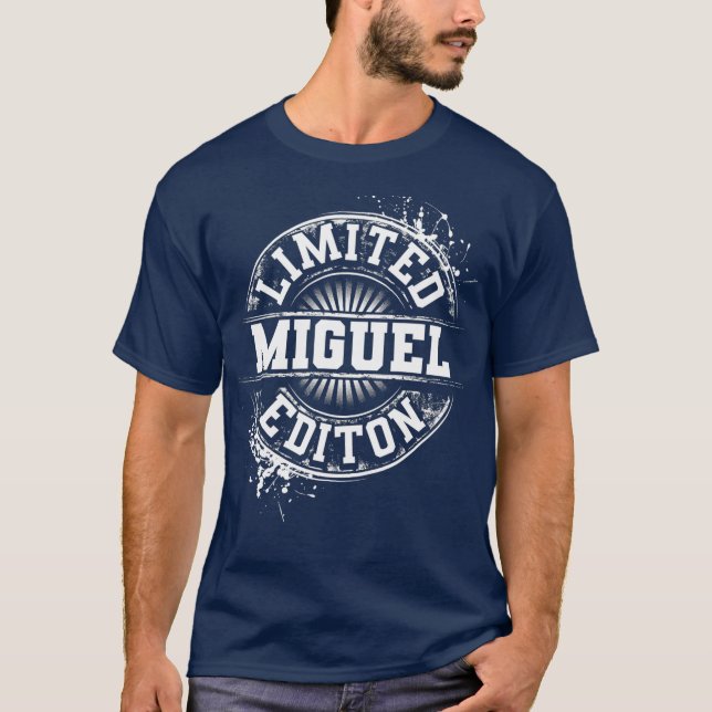 MIGUEL Begränsad Edition Funny Personlig Namn T Shirt (Framsida)