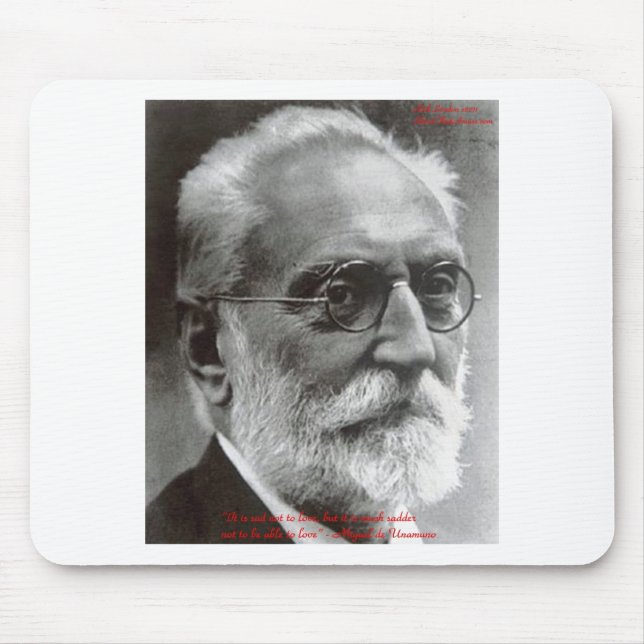 Miguel de Unamuno Kan Älska Citat Gåvor & Kort Musmatta (Framsidan)