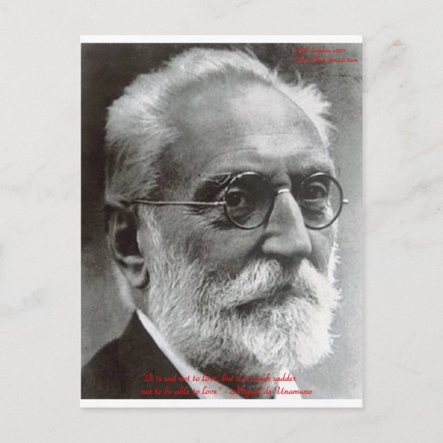 Miguel de Unamuno Känner till kärlek Citat Gåvor & Vykort (Framsida)