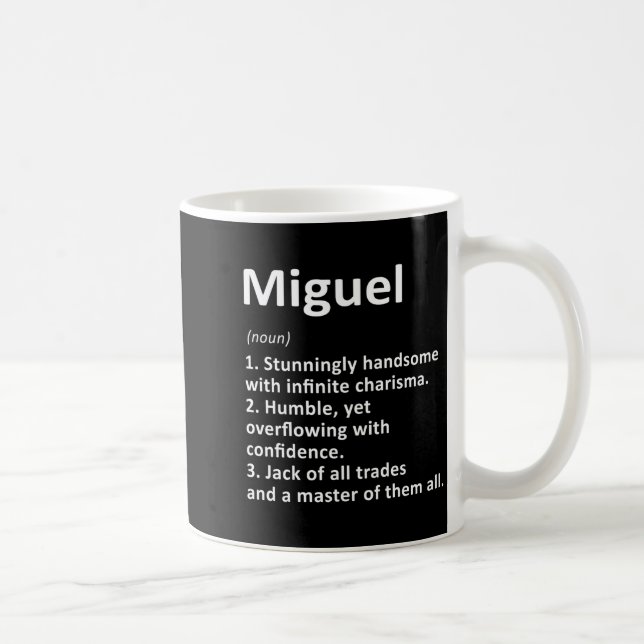 Miguel Definition D Name Funny Birthday  Kaffemugg (Höger)