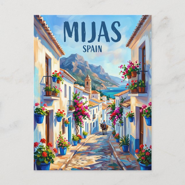 Mijas Spanien Vykort (Framsida)