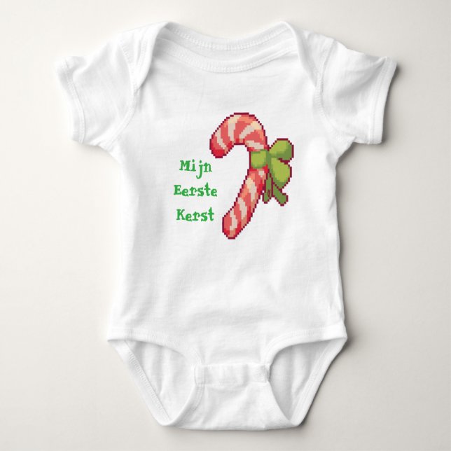 Mijn eerste Kerst. Pixel Art, Pixelart  T Shirt (Framsida)