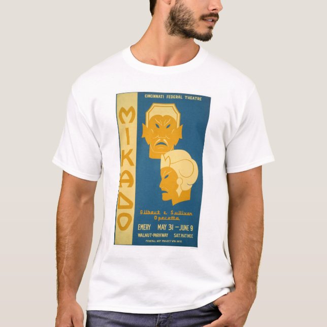 Mikado Gilbert Sullivan 1939 WPA T-shirt (Framsida)