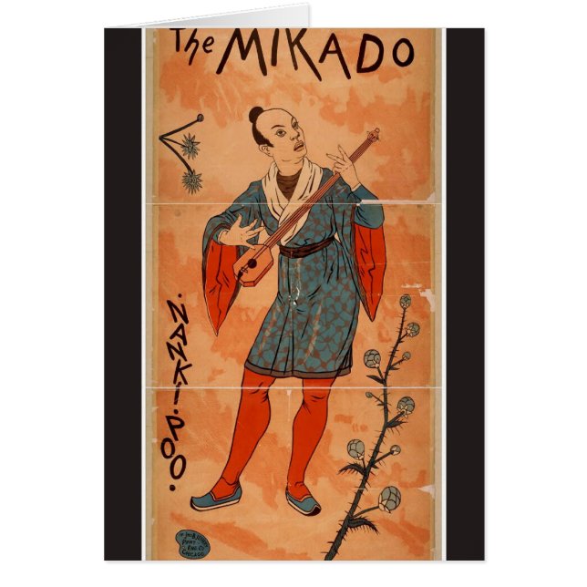 MIKADOEN, "Nankipoo" Retro teater Hälsningskort (Framsidan)
