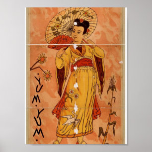 MIKADOEN, "yum yum" Retro teater Poster