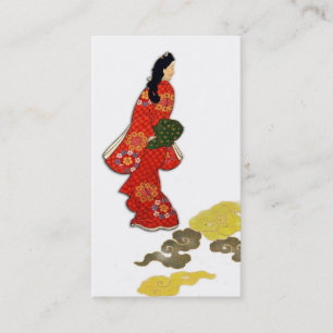 Mikaeri Bijin i Kimono Visitkort