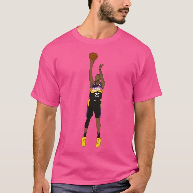 Mikal Bridges Jumper Phoenix Basketball T Shirt (Framsida)