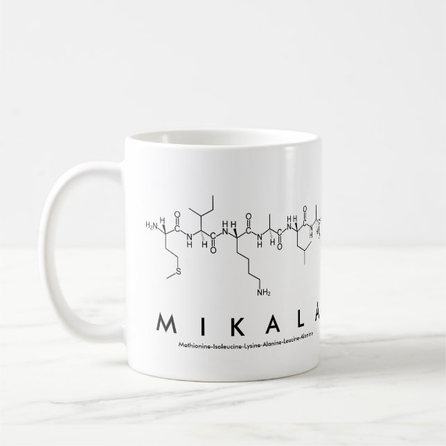 Mikala peptide namn mugg (Vänster)