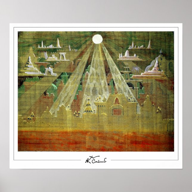 Mikalojus Konstantinas Ciurlionis Zedign konstnärs Poster (Framsidan)