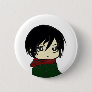Mikasa Ackerman klämmer fast Knapp