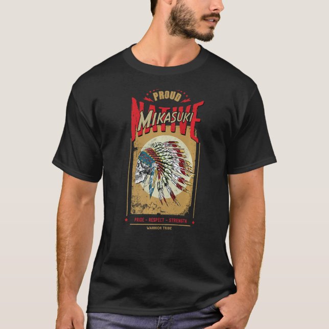 Mikasuki Native Indian Warrior Tribe Prou T Shirt (Framsida)