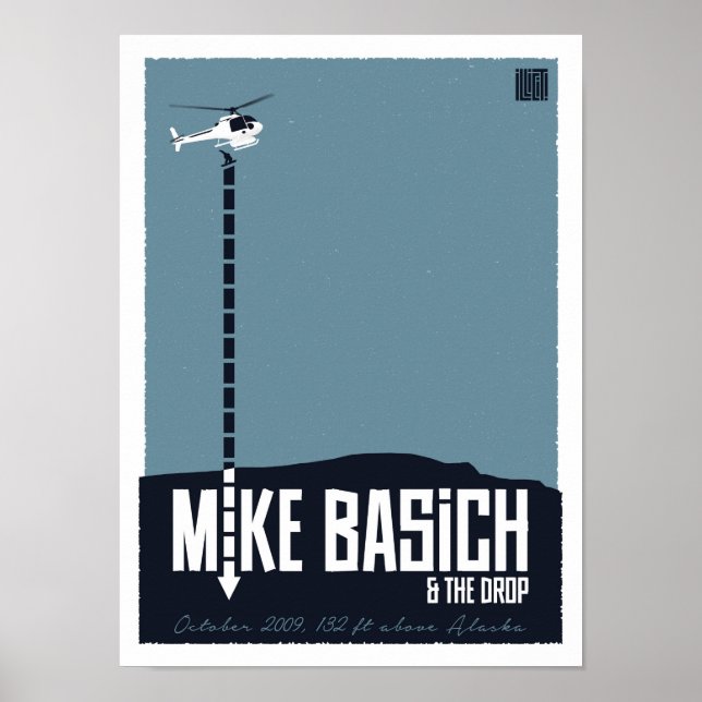 Mike Basich Heli Drop Poster (Framsidan)