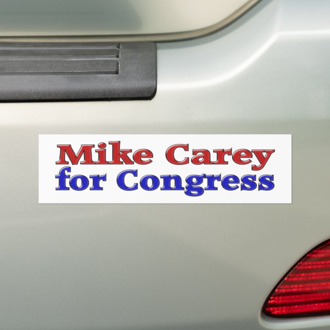 Mike Carey för kongressens röda text  Bildekal (På Bil)