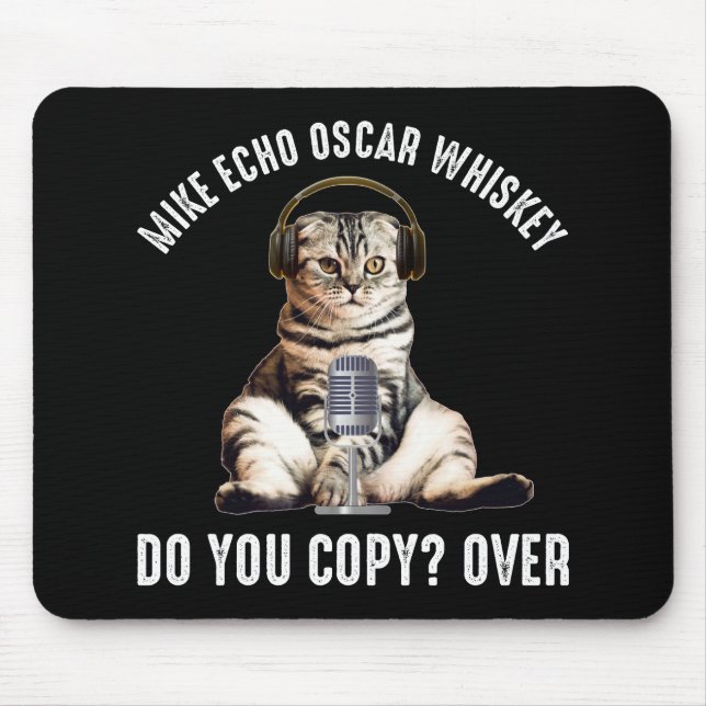 Mike Echo Oscar Whiskey Ham Radio Cat Musmatta (Framsidan)