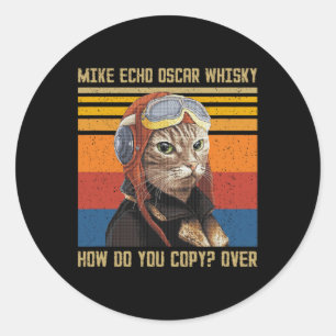 Mike Echo Oscar Whisky How Do You Copy - Vintage C Runt Klistermärke