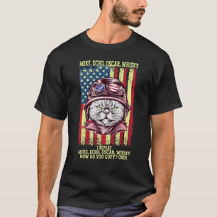 Mike Echo Oscar Whisky Hur Kopierar Man Pilotkatt T Shirt
