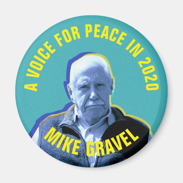 Mike Gravel: A Voice for Peace 2020 Magnet (Framsidan)