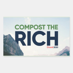 Mike Gravel säger Compost Riken Rektangulärt Klistermärke