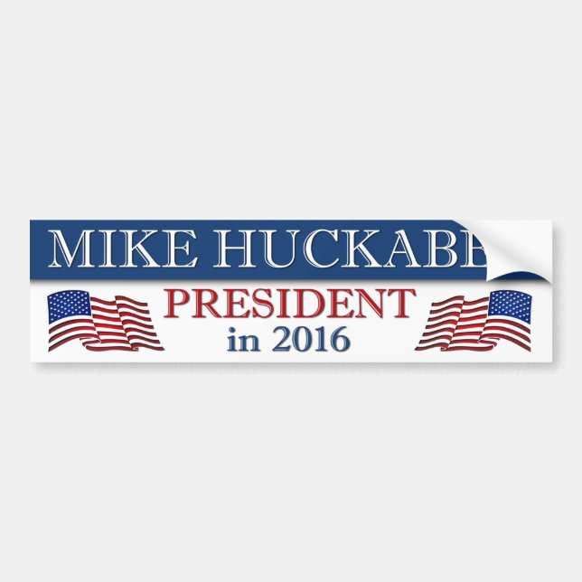 Mike Huckabee President 2016 Patriotic Bildekal (Framsidan)