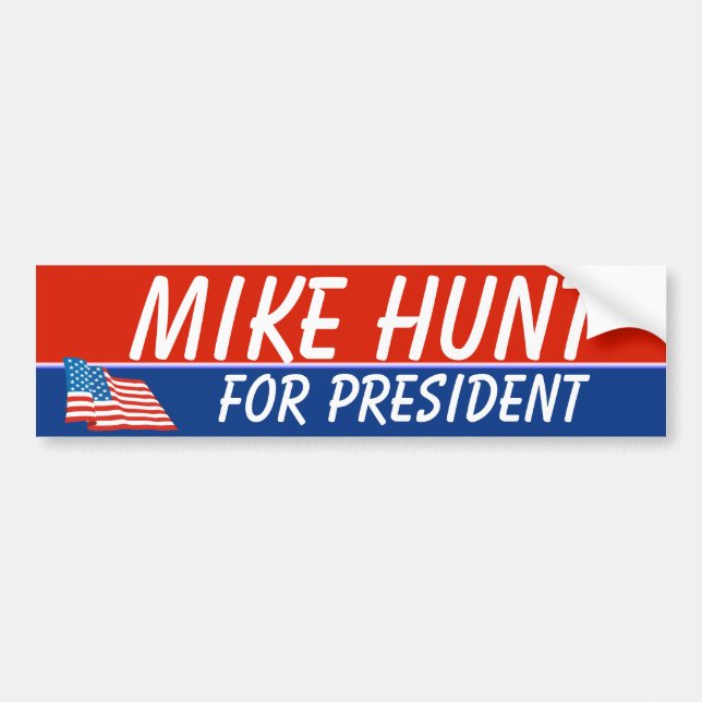 Mike Hunt För President Mall Bildekal (Framsidan)