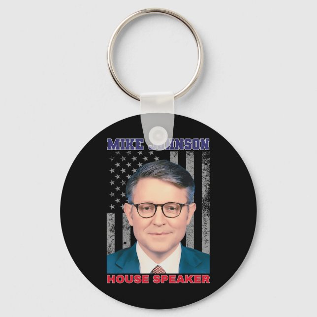 Mike Johnson New House Speaker American Usa Flag P Nyckelring (Framsida)