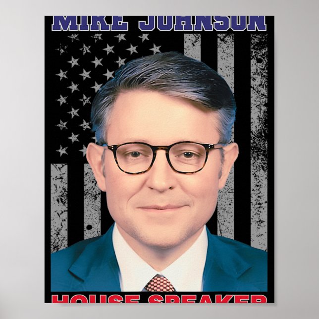 Mike Johnson New House Speaker American Usa Flag P Poster (Framsidan)