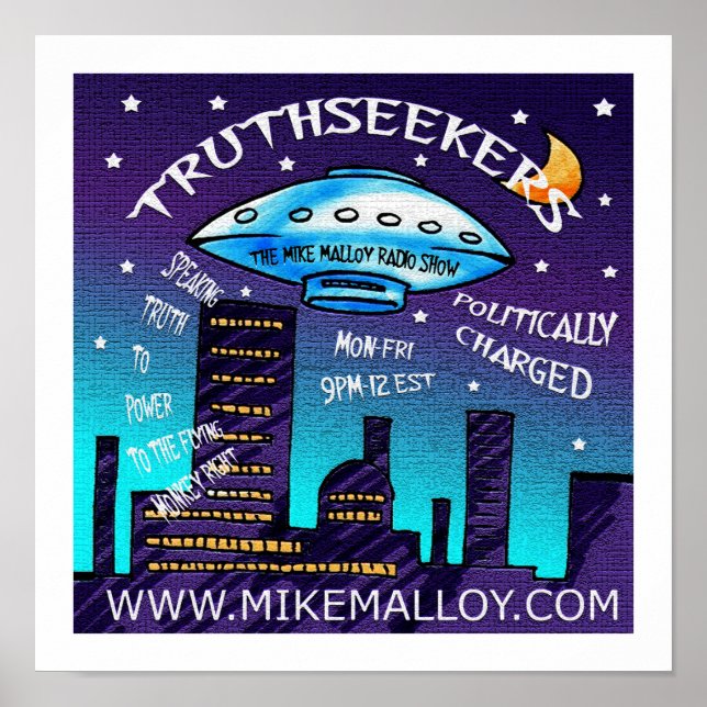 MIKE MALLOY RADIO SHOW POSTER (Framsidan)