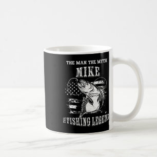 Mike Man Myth Fishing Legend Personlig Namn Kaffemugg