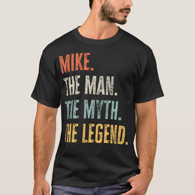 Mike Man Myth Legend Funny Best Namn Mike T Shirt (Framsida)